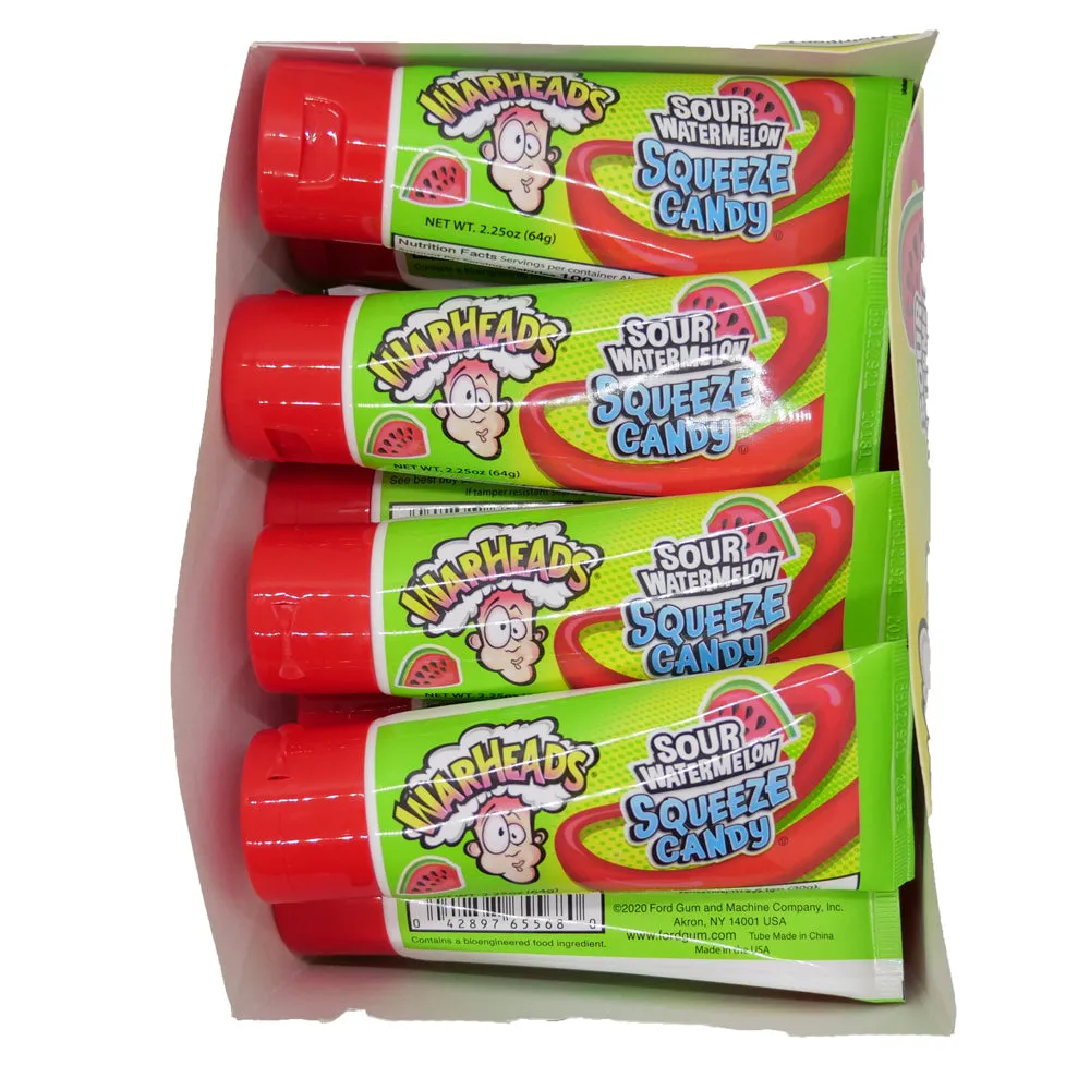 Warheads Sour Watermelon Squeeze Candy Tubes: 12-Piece Box - Image 3