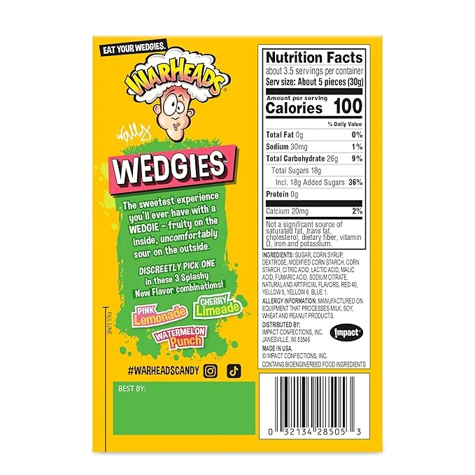 Warheads Wedgies Theater Boxes: 12-Piece Case - Image 2