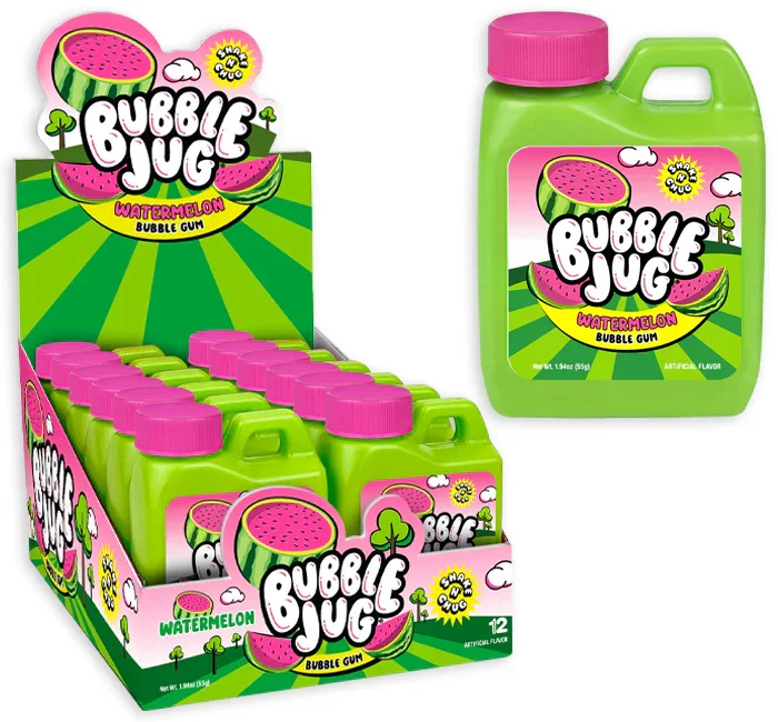 Watermelon Bubble Jug Candy Containers: 12-Piece Box