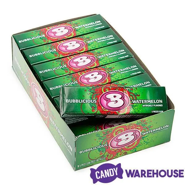 Bubblicious Bubble Gum Packs - Watermelon: 18-Piece Box - Image 2