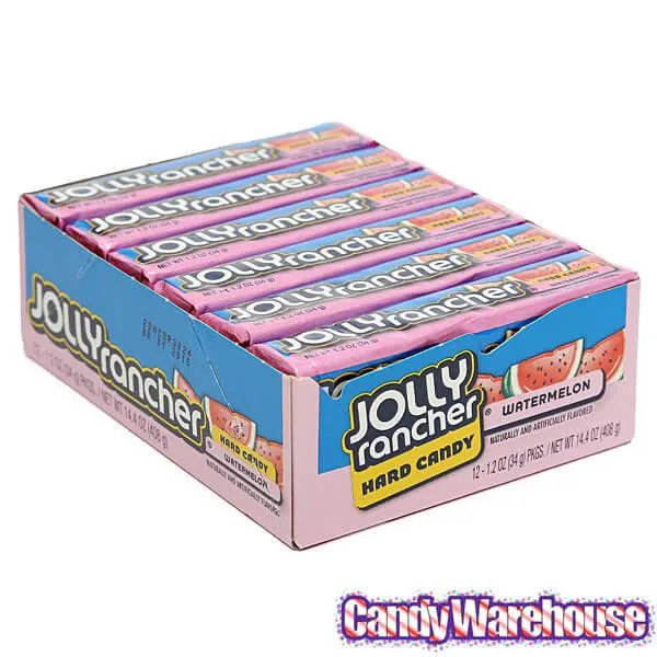 Jolly Rancher Hard Candy Squares Bars - Watermelon: 12-Piece Box - Image 4