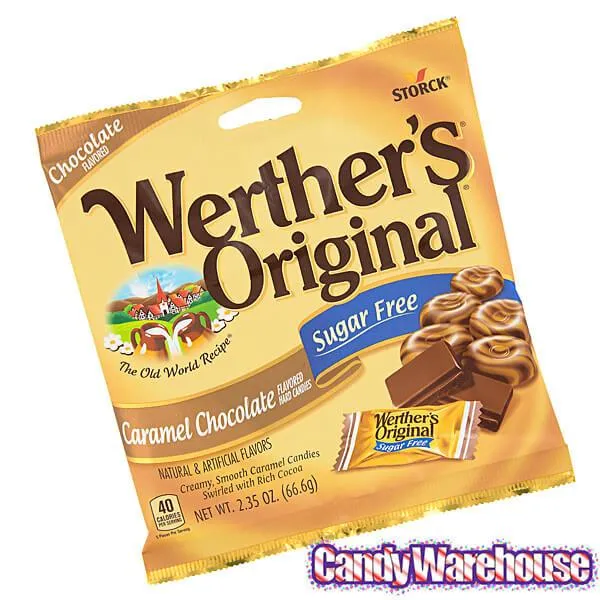 Werther's Original Sugar Free Caramel Chocolate Hard Candy: 1.75LB Box - Image 2