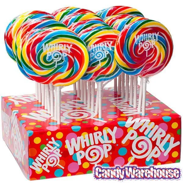 Whirly Pop 1.5-Ounce Swirl Suckers - Rainbow: 48-Piece Case - Image 3