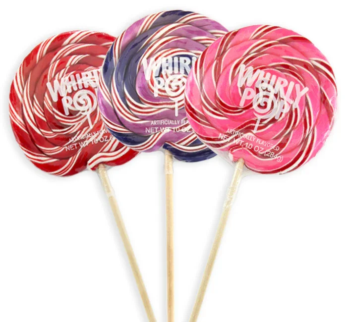 Whirly Pop 10-Ounce Swirl Suckers - Variety: 18-Piece Case