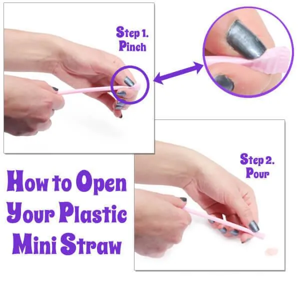 White Candy Powder Filled Plastic Mini Straws - Tutti Frutti: 240-Piece Bag - Image 2