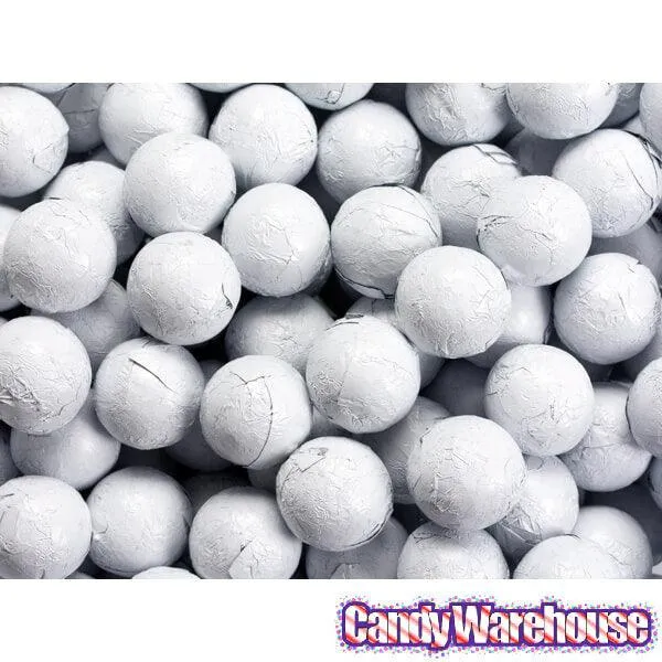 Foiled Milk Chocolate Balls - White: 2LB Bag - Image 2