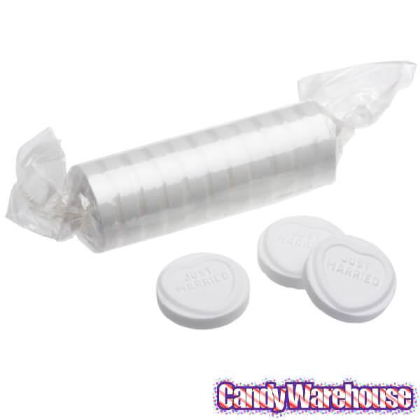 White "Just Married" Candy Rolls: 5LB Bag - Image 3