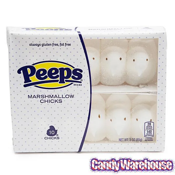 Peeps Marshmallow Chicks Candy - White: 10-Piece Pack - Image 4
