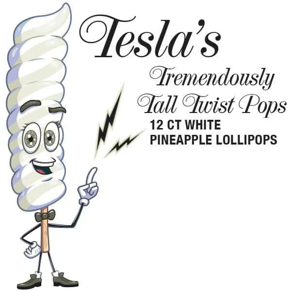 Tesla's Tremendously Tall 3-Ounce Twist Pops - Pineapple: 12-Piece Box - Image 5