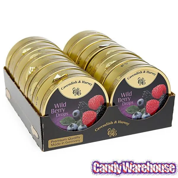 Cavendish & Harvey Hard Candy Drops Tins - Wild Berry: 12-Piece Box - Image 2