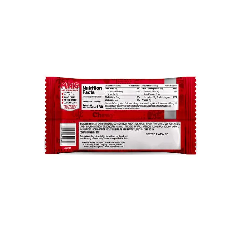 Wiley Wallaby Classic Red Mini Licorice Bites Packs: 18-Piece Box - Image 4