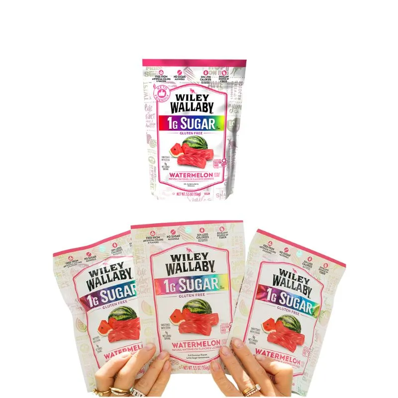 Wiley Wallaby Low Sugar Watermelon Licorice: 8-Piece Box - Image 2