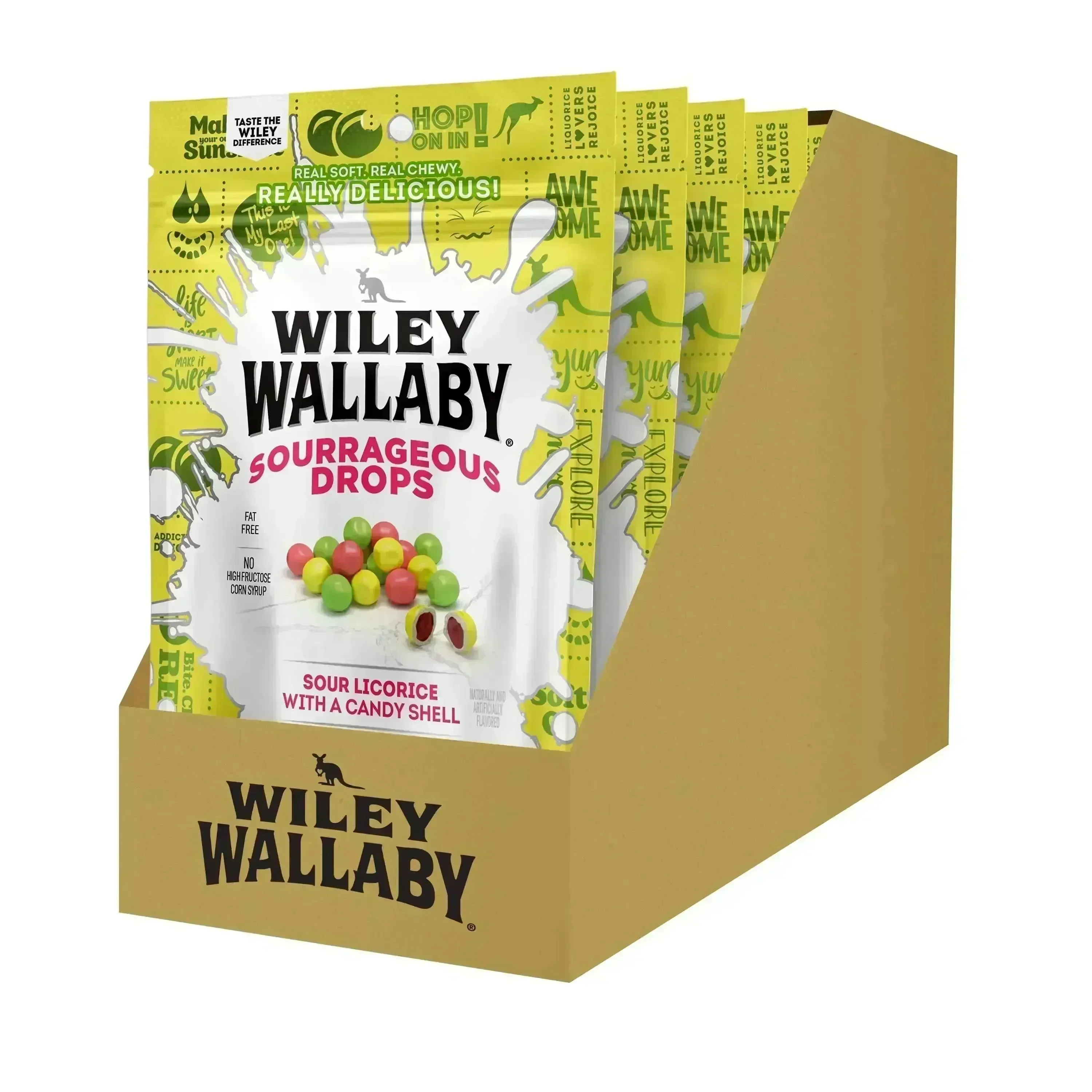 Wiley Wallaby Sourrageous Licorice Bites Peg Bags: 12-Piece Box - Image 4
