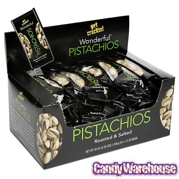 Wonderful Roasted and Salted Pistachios 1.5-Ounce Packs: 24-Piece Box - Image 7
