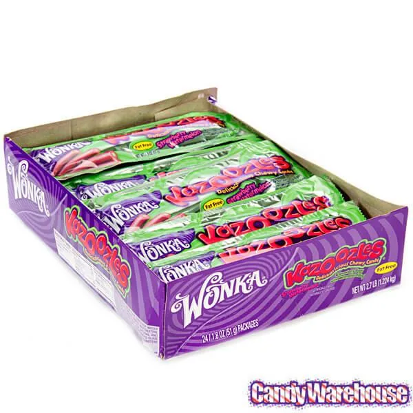 Wonka KazoOZles Candy Ropes - Strawberry Watermelon: 24-Piece Box - Image 2