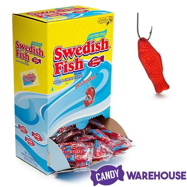 Red Swedish Fish Candy - Wrapped: 240-Piece Box - Image 5