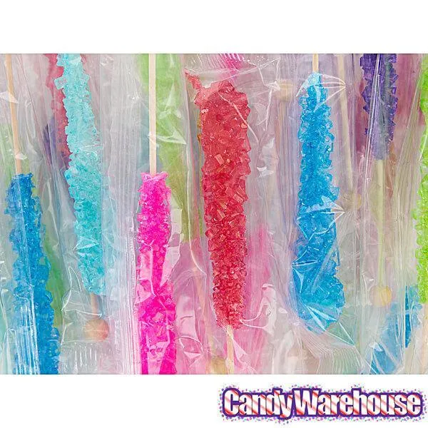 Rock Candy Crystal Sticks Assortment - Wrapped: 120-Piece Case - Image 2