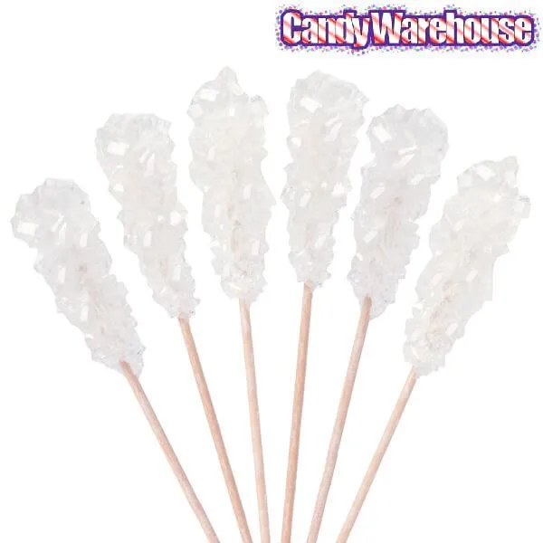 Rock Candy Swizzle Sticks - White - Wrapped: 72-Piece Box - Image 5