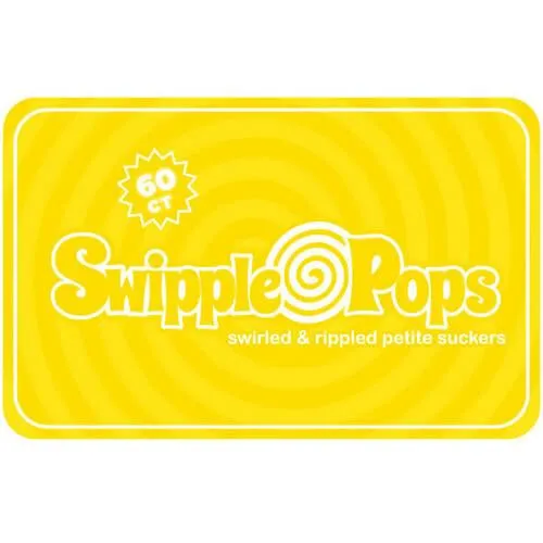Swipple Pops Petite Swirl Ripple Lollipops - Yellow Banana: 60-Piece Tub - Image 3