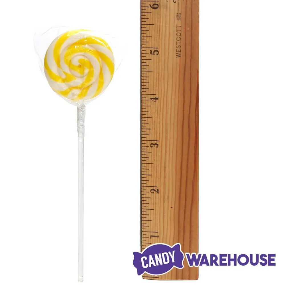 Swipple Pops Petite Swirl Ripple Lollipops - Yellow Banana: 60-Piece Tub - Image 4