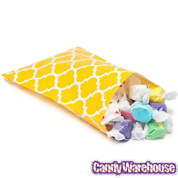 Yellow Casablanca Pattern Candy Bags: 25-Piece Pack - Image 2