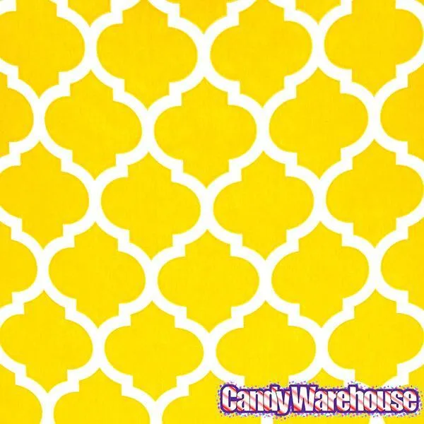 Yellow Casablanca Pattern Candy Bags: 25-Piece Pack - Image 3