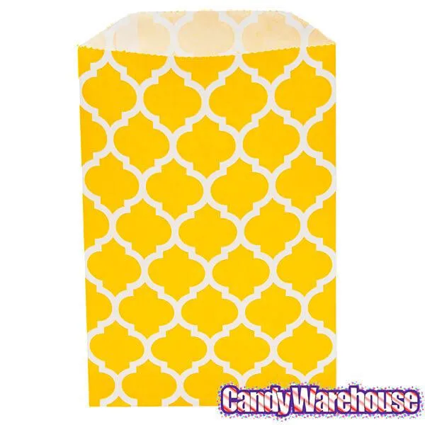 Yellow Casablanca Pattern Candy Bags: 25-Piece Pack - Image 4