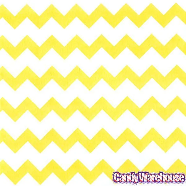 Yellow Chevron Stripe Candy Bags: 25-Piece Pack - Image 4