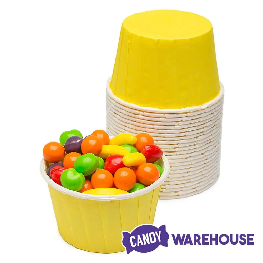 Paper 4-Ounce Candy Cups - Yellow: 25-Piece Pack - Image 2