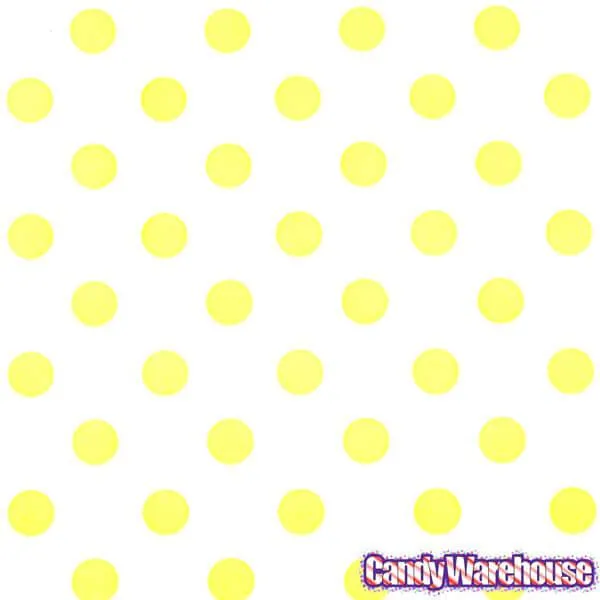 Yellow Polka Dot Candy Bags: 25-Piece Pack - Image 3