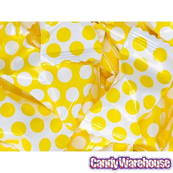 Yellow Polka Dots Wrapped Butter Mint Creams: 300-Piece Case - Image 2
