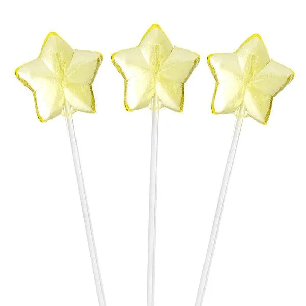 Twinkle Candy Star Lollipops - Yellow: 120-Piece Bag
