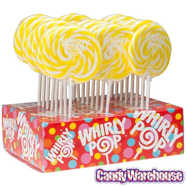 Whirly Pop 1.5-Ounce Swirl Suckers - Yellow: 24-Piece Display - Image 2
