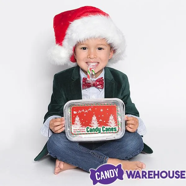 Mini Candy Canes - Red, Green, and White: 100-Piece Tub - Image 4