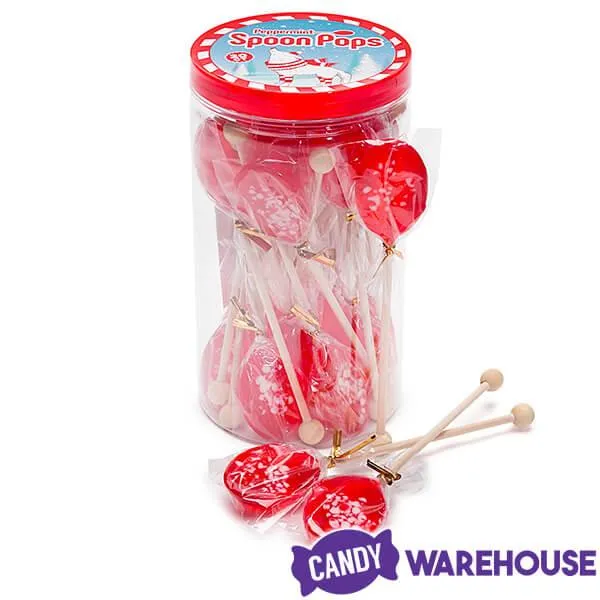 Peppermint Hard Candy Spoons: 20-Piece Jar - Image 5