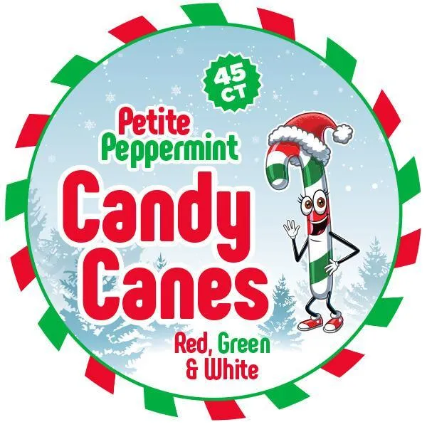 Mini Candy Canes - Red, Green, and White: 45-Piece Jar - Image 5