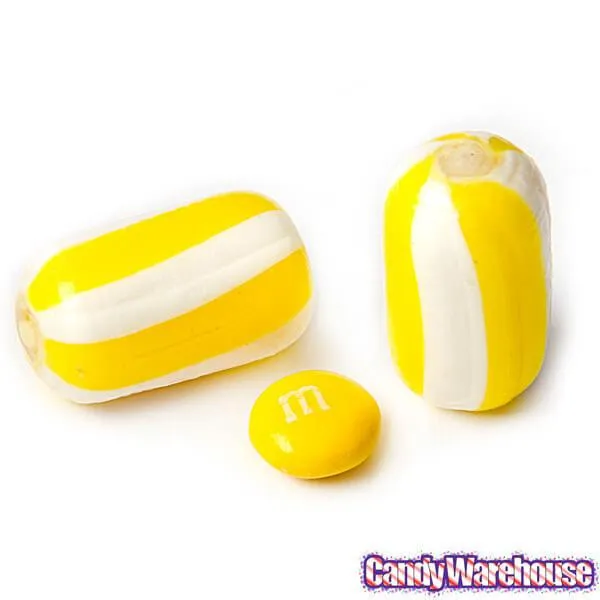 YumJunkie Sassy Cylinders Banana Yellow Striped Hard Candy: 5LB Bag - Image 4