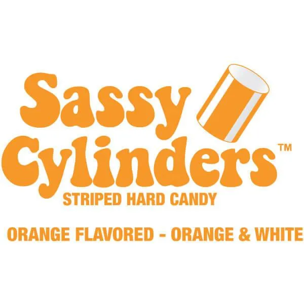 YumJunkie Sassy Cylinders Orange Striped Hard Candy: 5LB Bag - Image 3