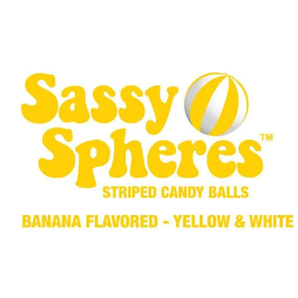 YumJunkie Sassy Spheres Banana Yellow Striped Candy Balls: 5LB Bag - Image 3