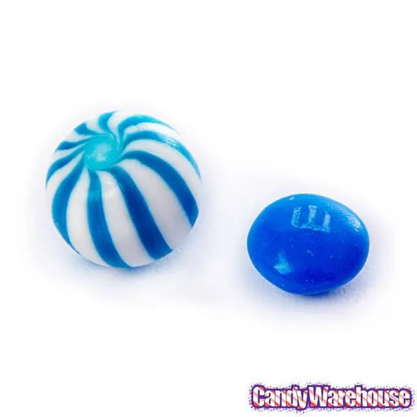 YumJunkie Sassy Spheres Blueberry Blue Striped Candy Balls - Petite: 5LB Bag - Image 4