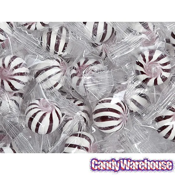 YumJunkie Sassy Spheres Cherry Black Striped Candy Balls: 5LB Bag - Image 3