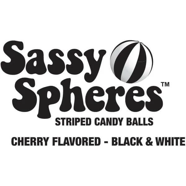 YumJunkie Sassy Spheres Cherry Black Striped Candy Balls: 5LB Bag - Image 4