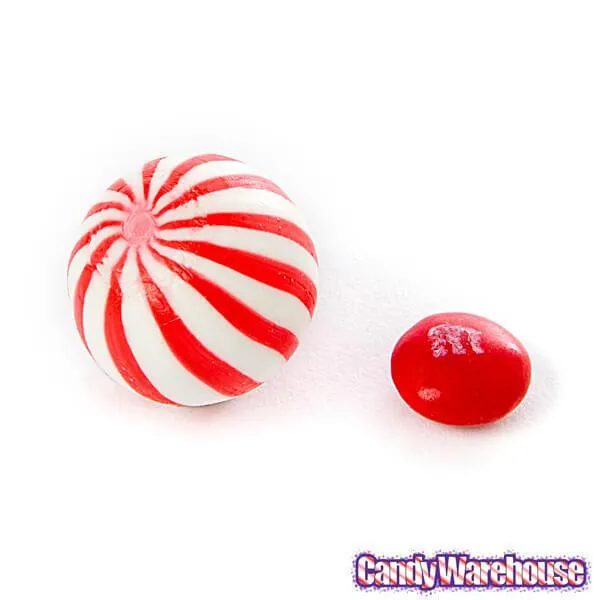 YumJunkie Sassy Spheres Cherry Red Striped Candy Balls: 5LB Bag - Image 4