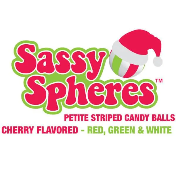 YumJunkie Sassy Spheres Christmas Striped Hard Candy Balls - Petite: 5LB Bag - Image 2