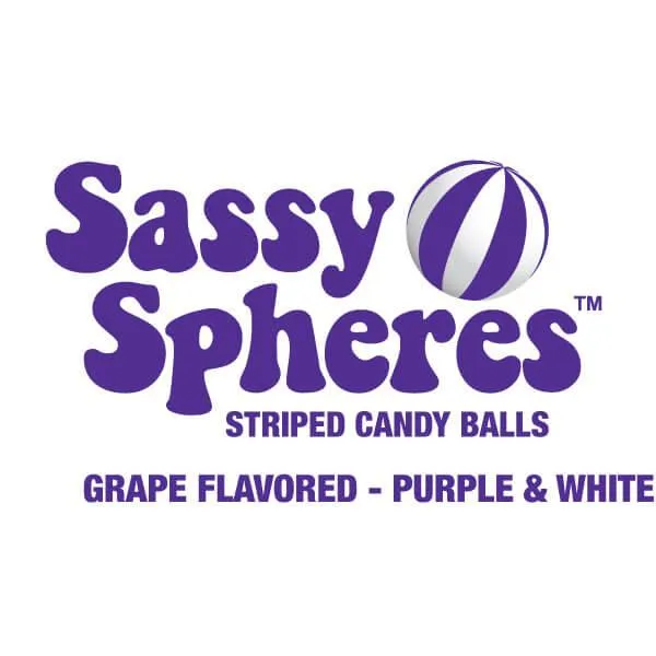 YumJunkie Sassy Spheres Grape Purple Striped Candy Balls: 5LB Bag - Image 3