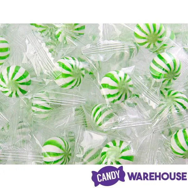 YumJunkie Sassy Spheres Lime Green Striped Candy Balls - Petite: 5LB Bag - Image 3