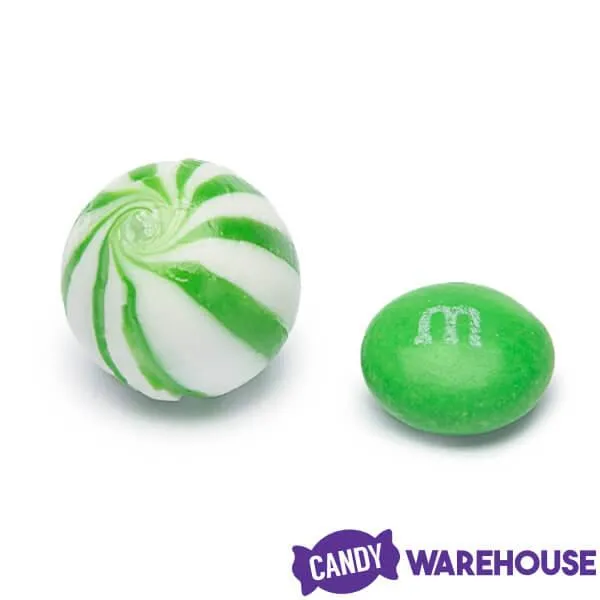 YumJunkie Sassy Spheres Lime Green Striped Candy Balls - Petite: 5LB Bag - Image 4