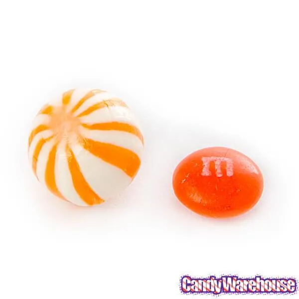 YumJunkie Sassy Spheres Orange Striped Candy Balls - Petite: 5LB Bag - Image 4