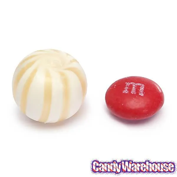 YumJunkie Sassy Spheres Pineapple White Striped Candy Balls - Petite: 5LB Bag - Image 3