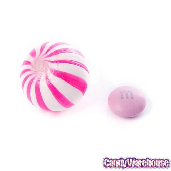YumJunkie Sassy Spheres Strawberry Pink Striped Candy Balls: 5LB Bag - Image 4